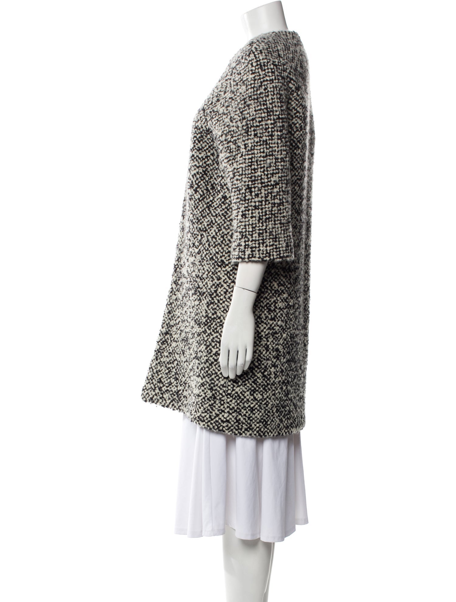 Lisa Perry Wool Tweed Pattern Coat